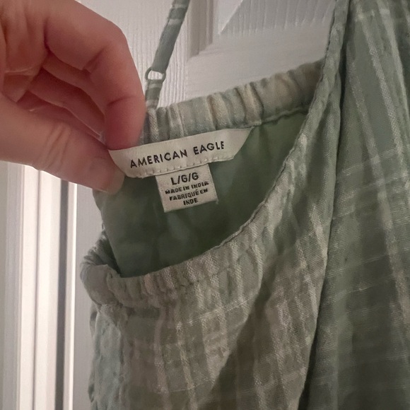 American Eagle Green Plaid Mini Dress - Picture 4 of 4